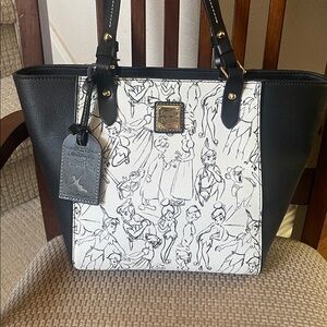 Dooney & Bourke Black and White Peter Pan Sketch Tote